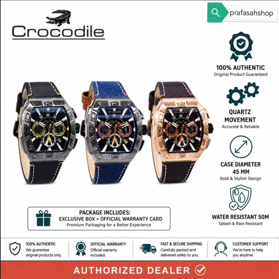 Crocodile Chronograph Watch 45mm